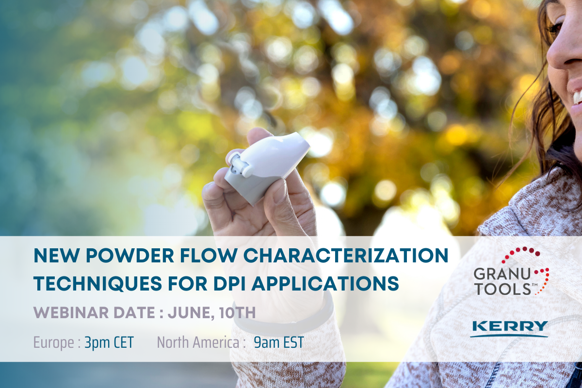 banner of the next pharma webinar focusing on Powder Characterization Techniques for Pharmaceutical Applications